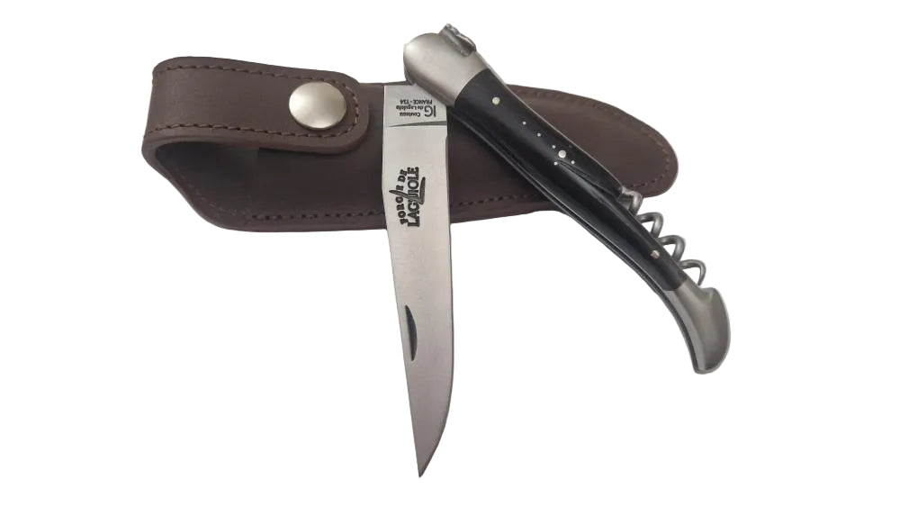 etui cuir couteau aubrac marron